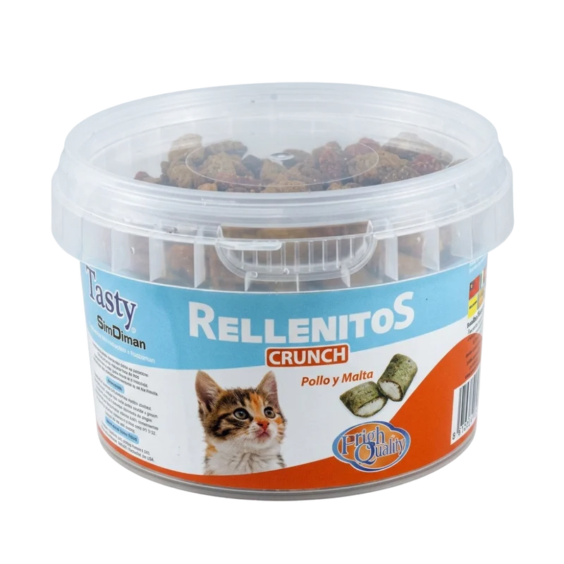 Snack Tasty Gatos Rellenitos Crunch Pollo y Malta 110 g