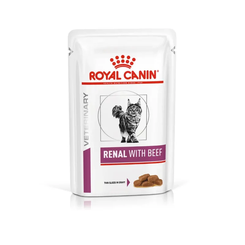 Royal Canin Veterinary Renal con Buey Sobre 85 g Comida Húmeda para Gatos