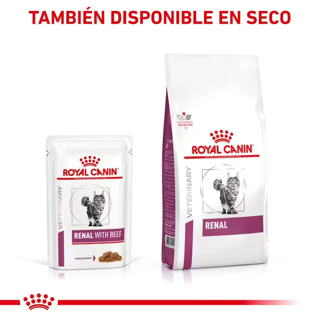 Royal Canin Veterinary Renal con Buey Sobre 85 g Comida Húmeda para Gatos