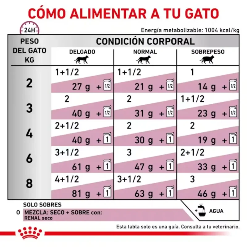 Royal Canin Veterinary Renal con Buey Sobre 85 g Comida Húmeda para Gatos