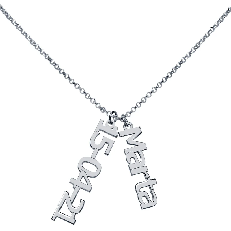 Collar de Plata 925 con Nombre y Fecha Grabados