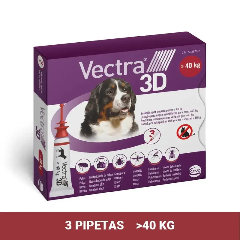 Vectra 3D Pipetas Antiparasitarias para Perros Pack 3 uds