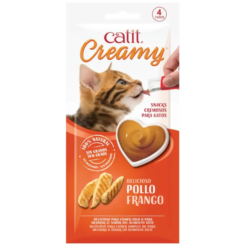 Catit Creamy Snack Pollo Pack 4X10 g