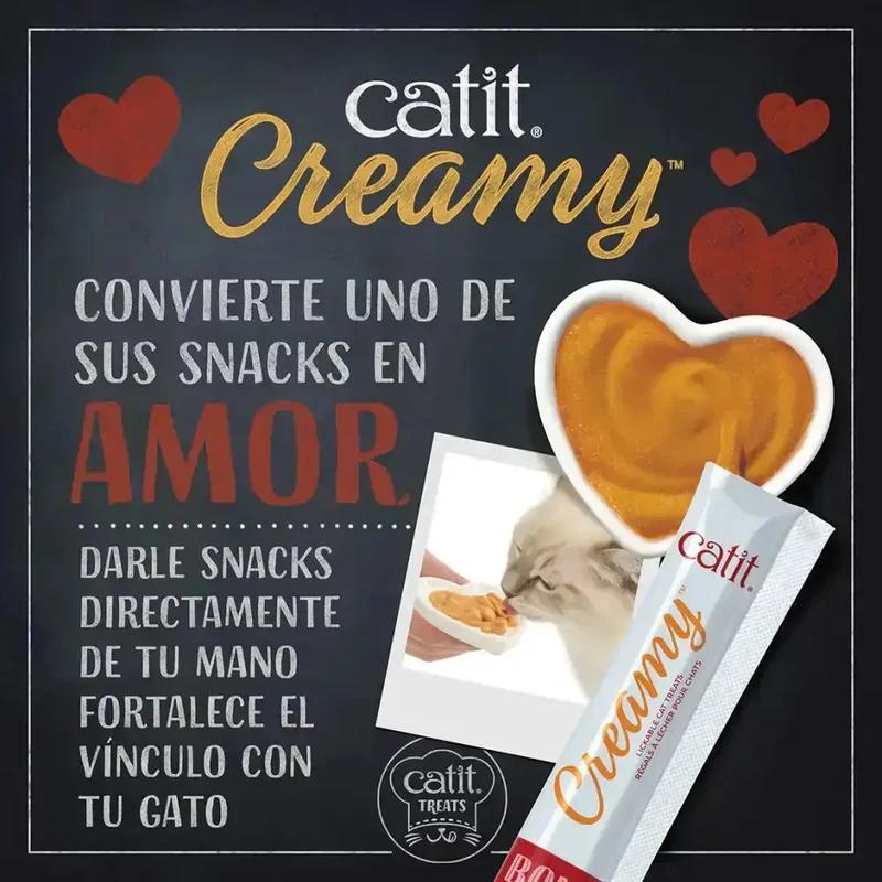 Catit Creamy Snack Salmón y Gambas Pack 4X10 g
