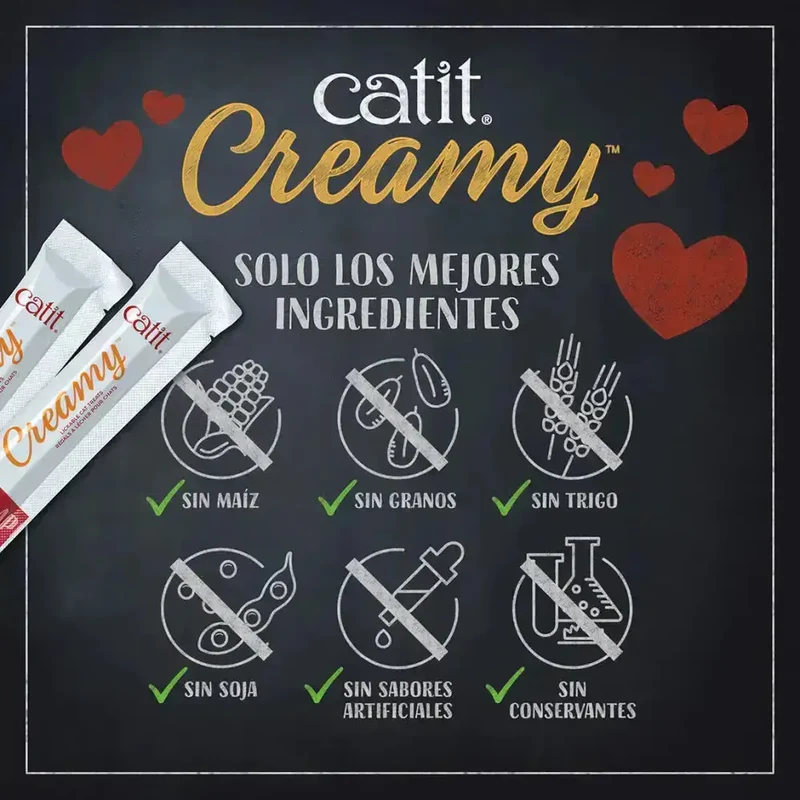 Catit Creamy Snack Salmón y Gambas Pack 4X10 g