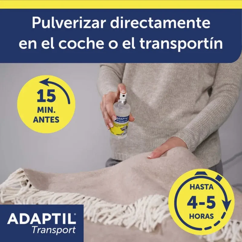 Adaptil Transport Spray Antiestrés para Perros 60 ml - Viajes, Transporte, Veterinario