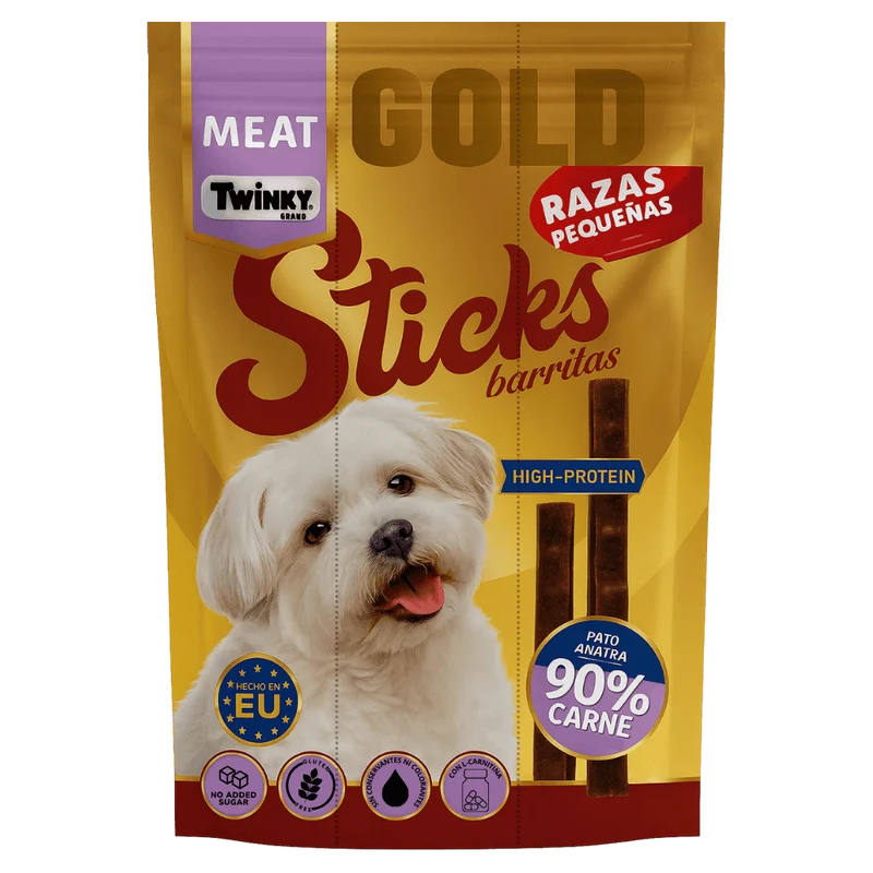 Twinky Sticks Barritas de Pato 3x12 g Snack Alto en Proteina para Perros