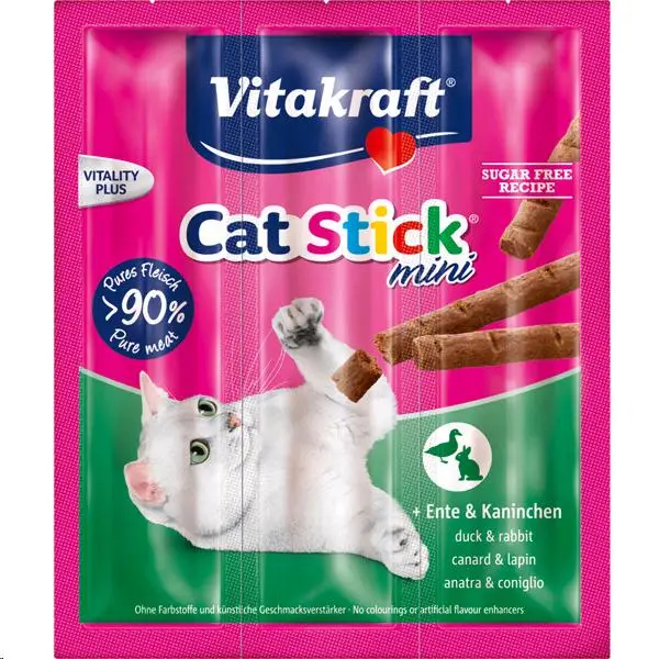 Vitakraft Cat Stick Mini Pato y Conejo