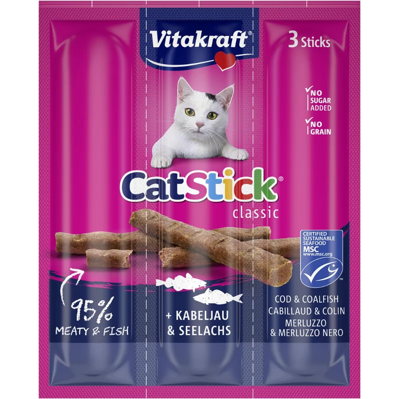 Vitakraft Cat Stick Mini Bacalao y Atún