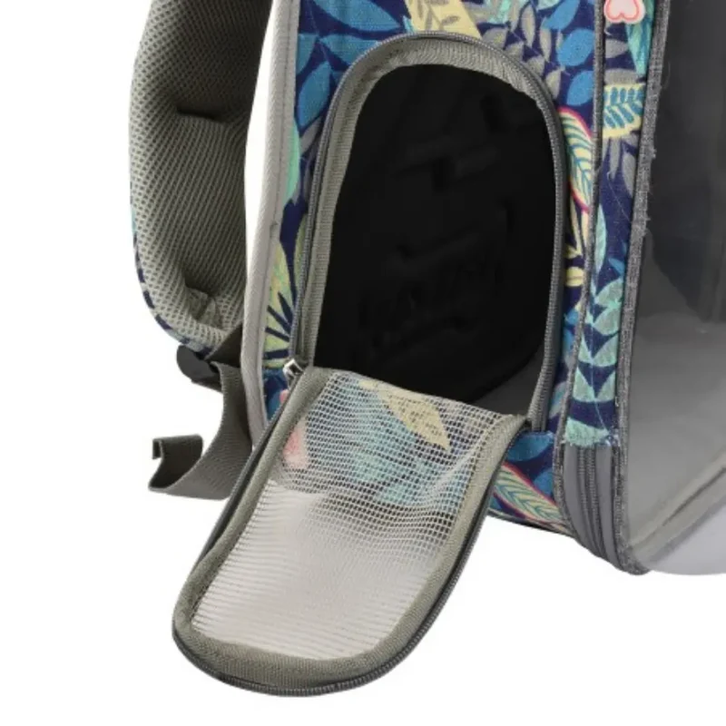 Mochila Para Mascotas Space con Flores 33X26X43 cm