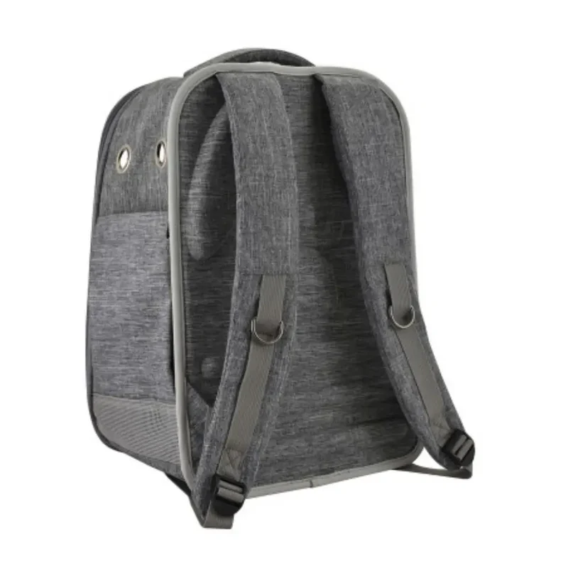Mochila Para Mascotas con Ventana Gris 32X23X43 cm