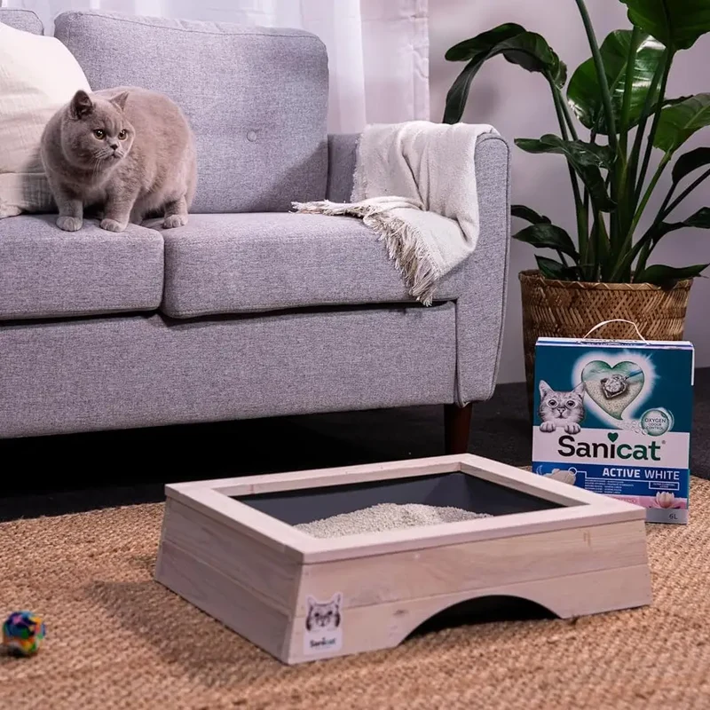 Arena Aglomernate para Gatos Sanicat Active White 6L Flor de Loto
