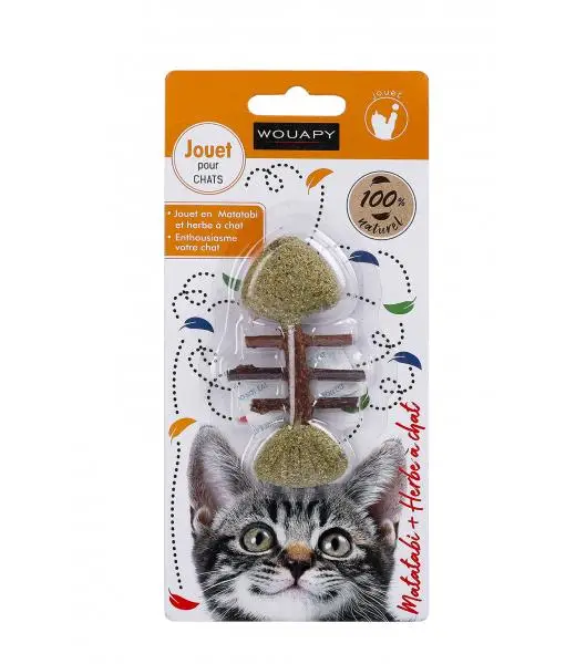 Espina Pez Matatabi con Catnip 8,5X4 cm