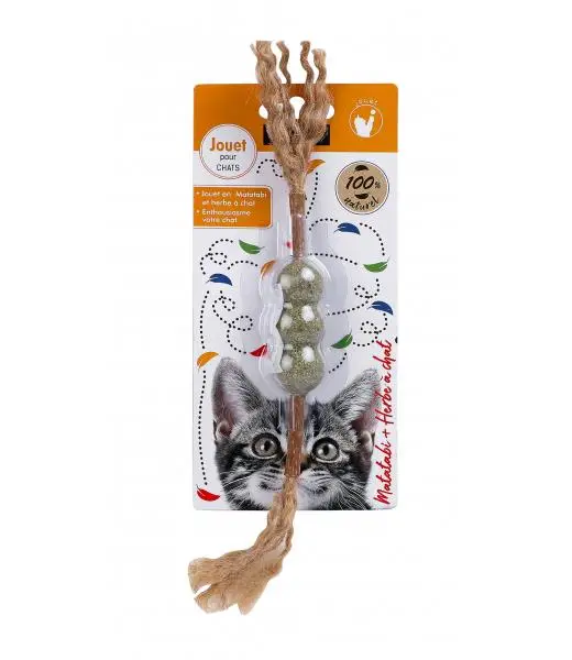 Stick Plumas 3 Bolas Matatabi con Catnip 12X2,2 cm