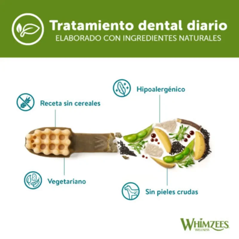 Whimzees Cepillo de Dientes Mix Bolsa 360 g Snack para Perros