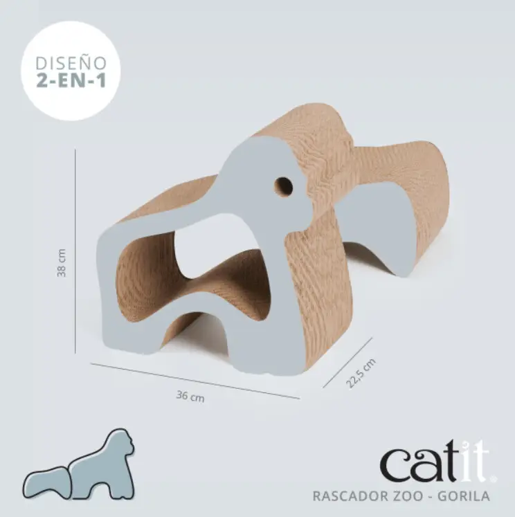 Rascador Catit Zoo Gorila 2 En 1 38X22,5X36 cm
