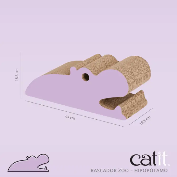 Rascador Catit Zoo Hipopotamo 18,5X18,5X44 cm