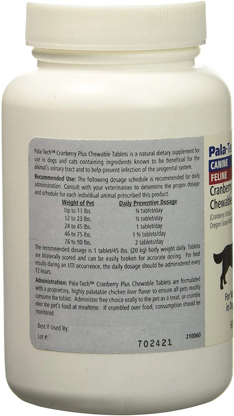 palatech Cranberry Plus Chewable comprimidos (60 pestañas) por Pala Tech