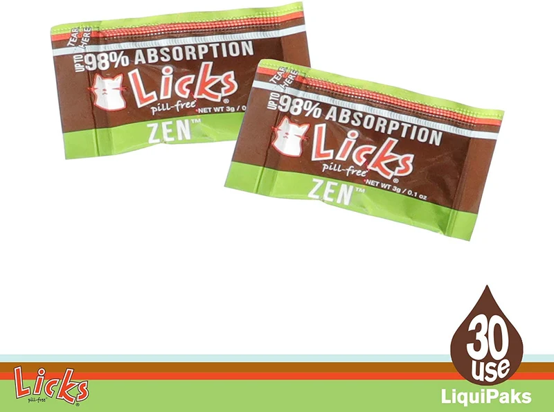 Licks Cat Zen relajante ayuda Suplementos – 30-use