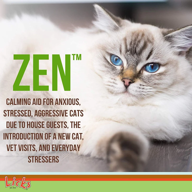 Licks Cat Zen relajante ayuda Suplementos – 30-use