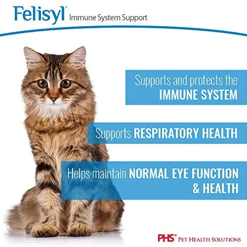 Sistema de inmunización de felisilo, apoyo a granulados – Soporta tejidos saludables, respiratorio y visión para gatos – 3,5 oz