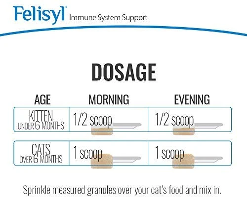 Sistema de inmunización de felisilo, apoyo a granulados – Soporta tejidos saludables, respiratorio y visión para gatos – 3,5 oz