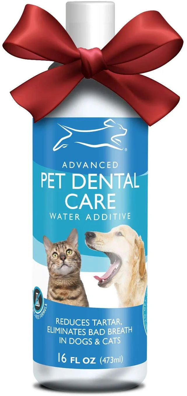 Emmy's Best Premium - Ambientador para perros y gatos, tratamiento aditivo de agua para mascotas avanzado, sin cepillado para eliminar la placa, el sarro y mejorar el mal aliento