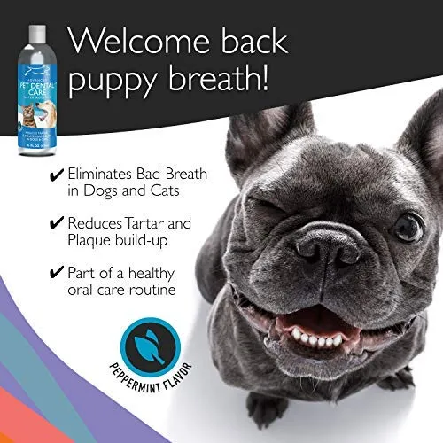 Emmy's Best Premium - Ambientador para perros y gatos, tratamiento aditivo de agua para mascotas avanzado, sin cepillado para eliminar la placa, el sarro y mejorar el mal aliento