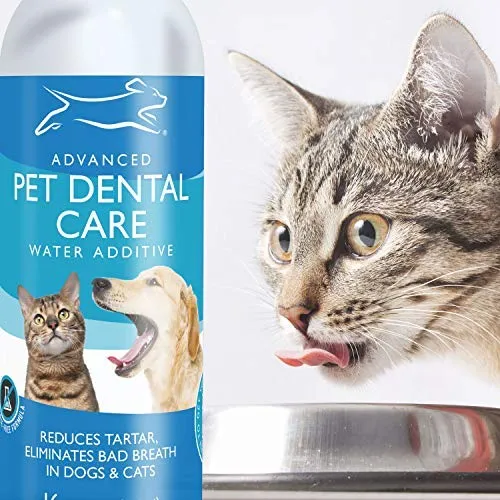 Emmy's Best Premium - Ambientador para perros y gatos, tratamiento aditivo de agua para mascotas avanzado, sin cepillado para eliminar la placa, el sarro y mejorar el mal aliento