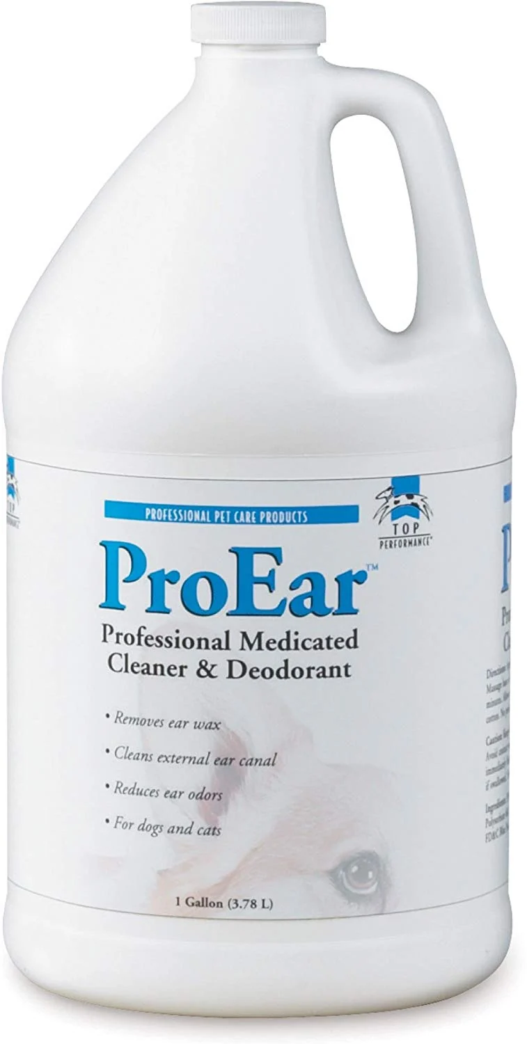 Top Performance ProEar Professional Medicated Ear Cleaners - Solución versátil y eficaz para limpiar orejas de perro y gato