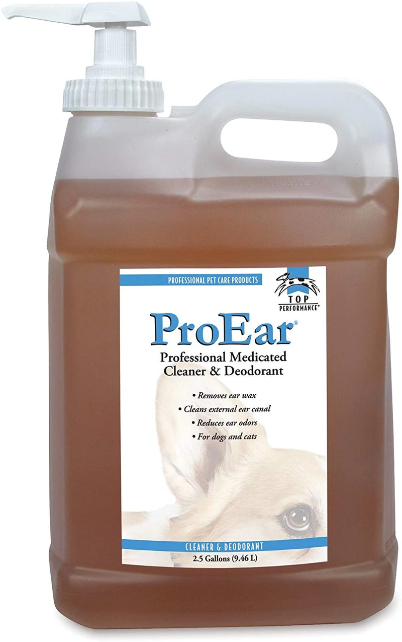 Top Performance ProEar Professional Medicated Ear Cleaners - Solución versátil y eficaz para limpiar orejas de perro y gato