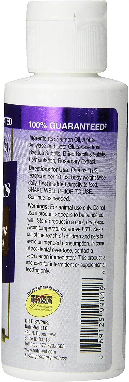 nutri-vet Probiotics con aceite de Wild Salmón de Alaska para gatos, 4-Ounce