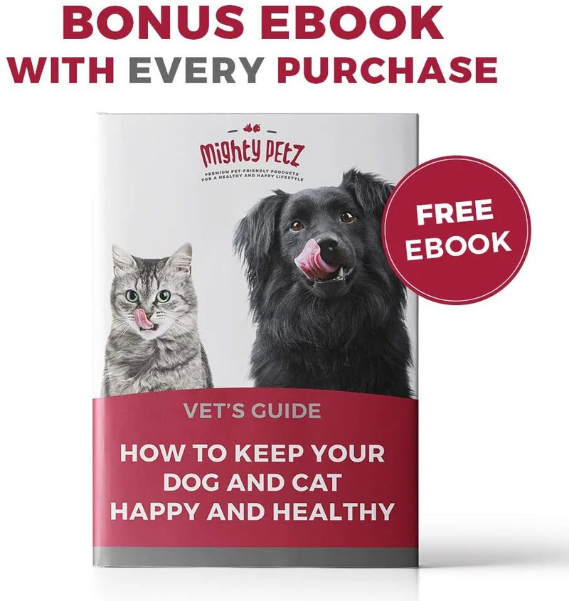 Mighty Petz 5 en 1 glucosamina masticar para perros y gatos, bonus eBook! Restaura la movilidad, evita la rigidez de las articulaciones. Hip & Joint Support Chondroitin MSM & Vitamin Treats, sin limping & Pain, Boost Energy.