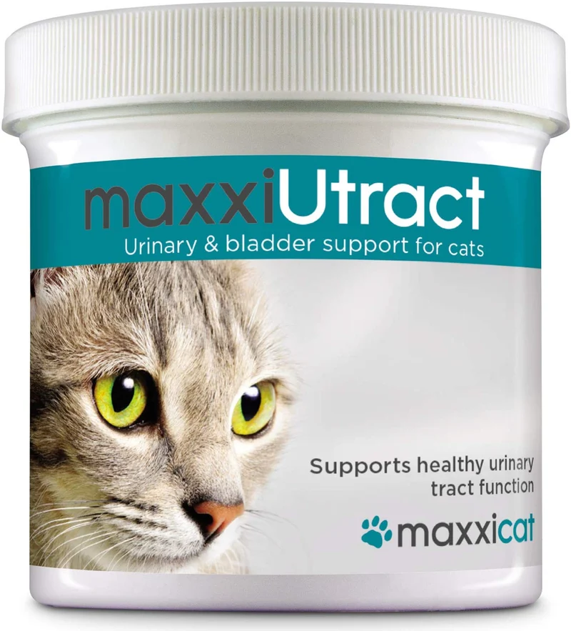 Maxxicat - MaxxiUtract Urinary and Bladder Supplement for Cats - Ayuda a prevenir la recurrencia UTI, soporta el control de la vejiga de línea y el sistema de tracto urinario Salud - Cranberry Formula Powder 2.1 oz