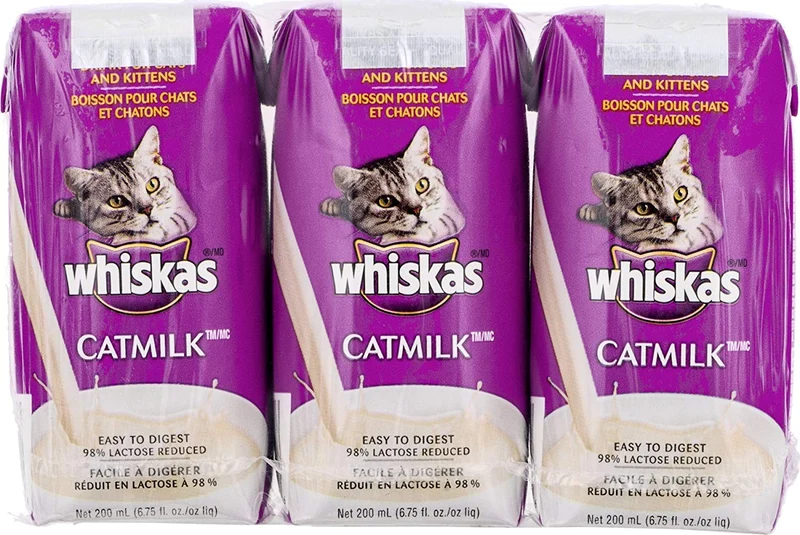 Leche para gatos y gatitos Whiskas, de 6,75 onzas líquidas (3 unidades)