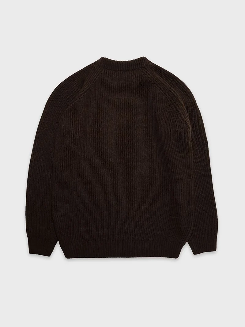 Jersey Ribbed Knit Crewneck