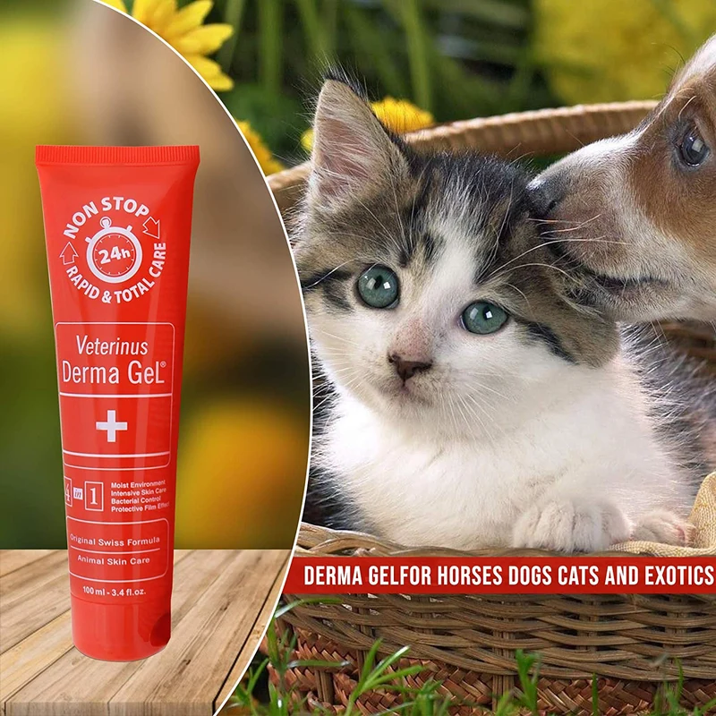 veterinus Derma Gel® Tubo 100 ml – 3.4 fl. oz. + 1 free 10 ml muestra