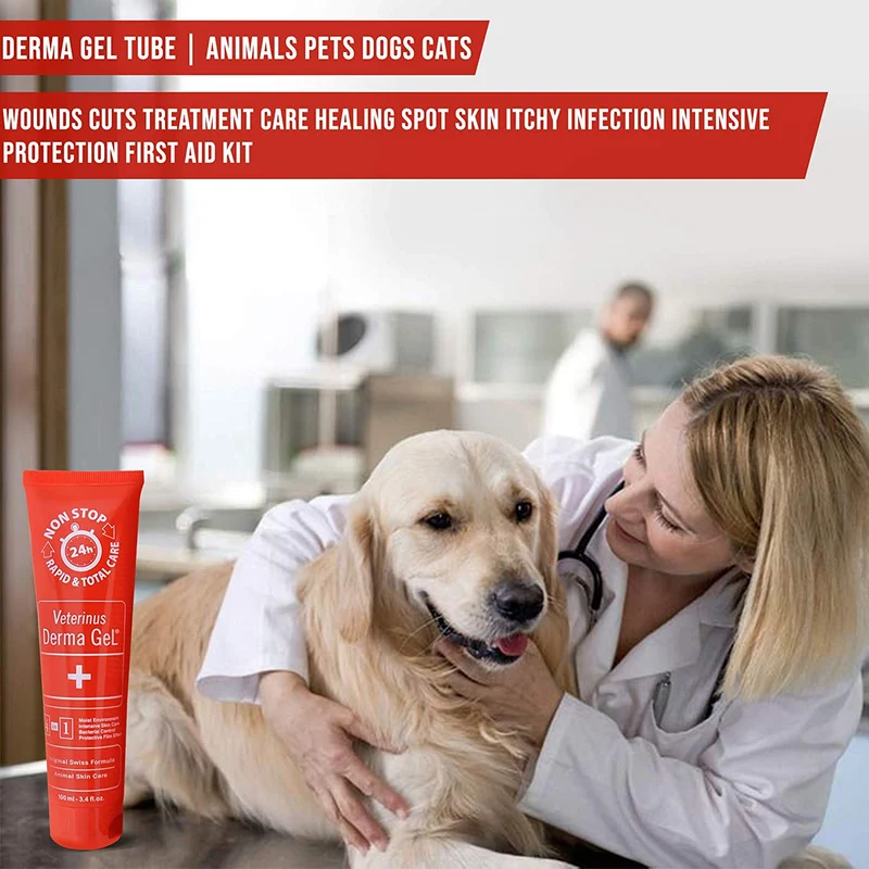 veterinus Derma Gel® Tubo 100 ml – 3.4 fl. oz. + 1 free 10 ml muestra