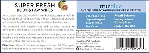 True Blue Super Easy - Toallitas para los oídos, 50 unidades