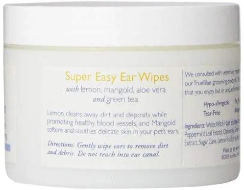 True Blue Super Easy - Toallitas para los oídos, 50 unidades