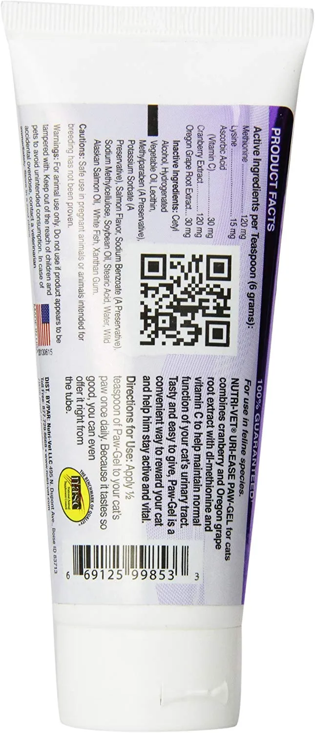 Gel para patas de felino, Nutri-Vet, 3 onzas, Salmón