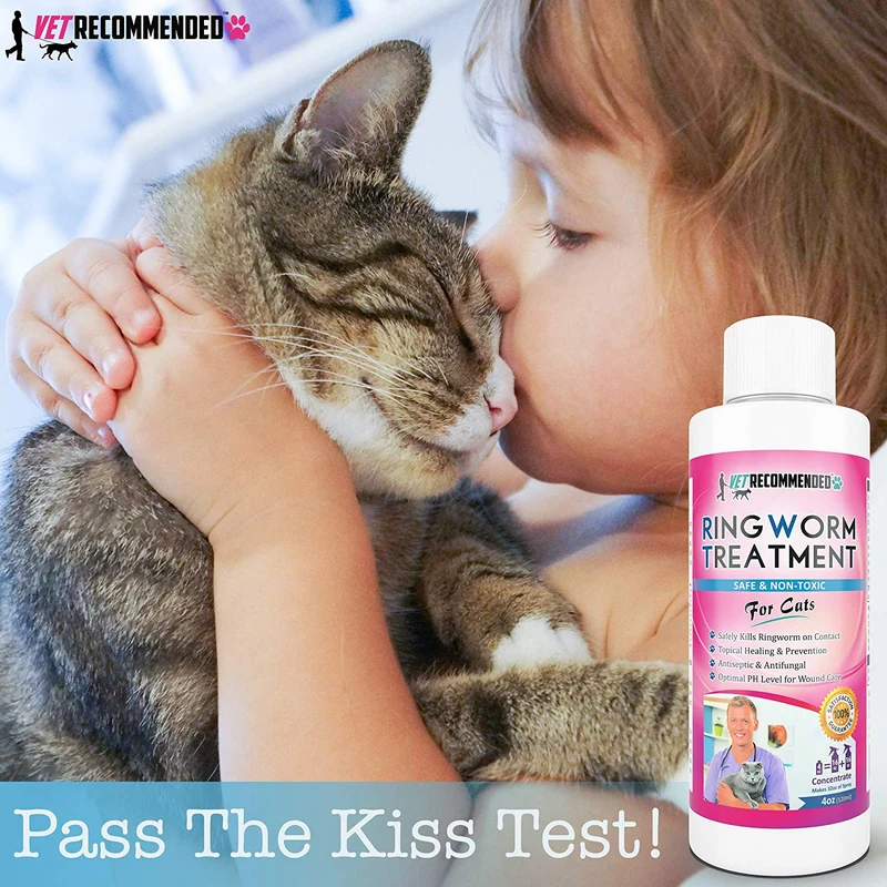 Vet recomendado – tiña Tratamiento para gatos – Concentrado hace Dos – Martillo Botellas de Antifúngico Spray de forma segura Mata a Virus, Enfermedad causar bacterias, esporas y hongos – fabricado en EE. UU. (4oz/120 ml)