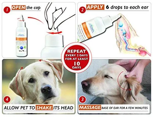 Toallitas para orejas de mascotas Arava, para perros, gatos, cachorros y gatitos, 100 unidades, desodorizante de limpieza medicada natural, elimina la suciedad de la cera, levadura y ácaros irritaciones, evita olores picantes, toallitas suaves para perros