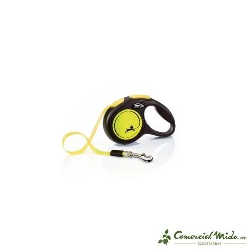 Correa FLEXI New Neon Cinta Reflectante para Perros