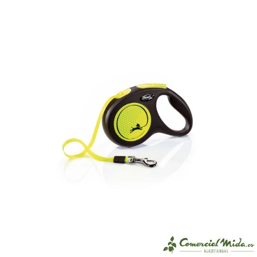 Correa FLEXI New Neon Cinta Reflectante para Perros