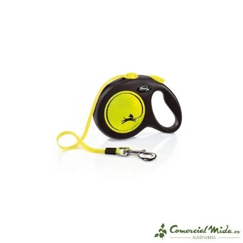 Correa FLEXI New Neon Cinta Reflectante para Perros