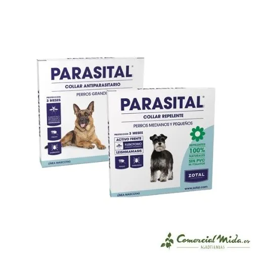 PARASITAL Collar Antiparasitario Repelente Perros (varios tamaños)