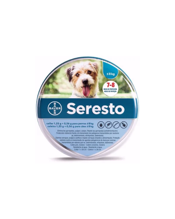 Seresto® Coleira Antipulgas e Carraças para Cães até 8 Kg