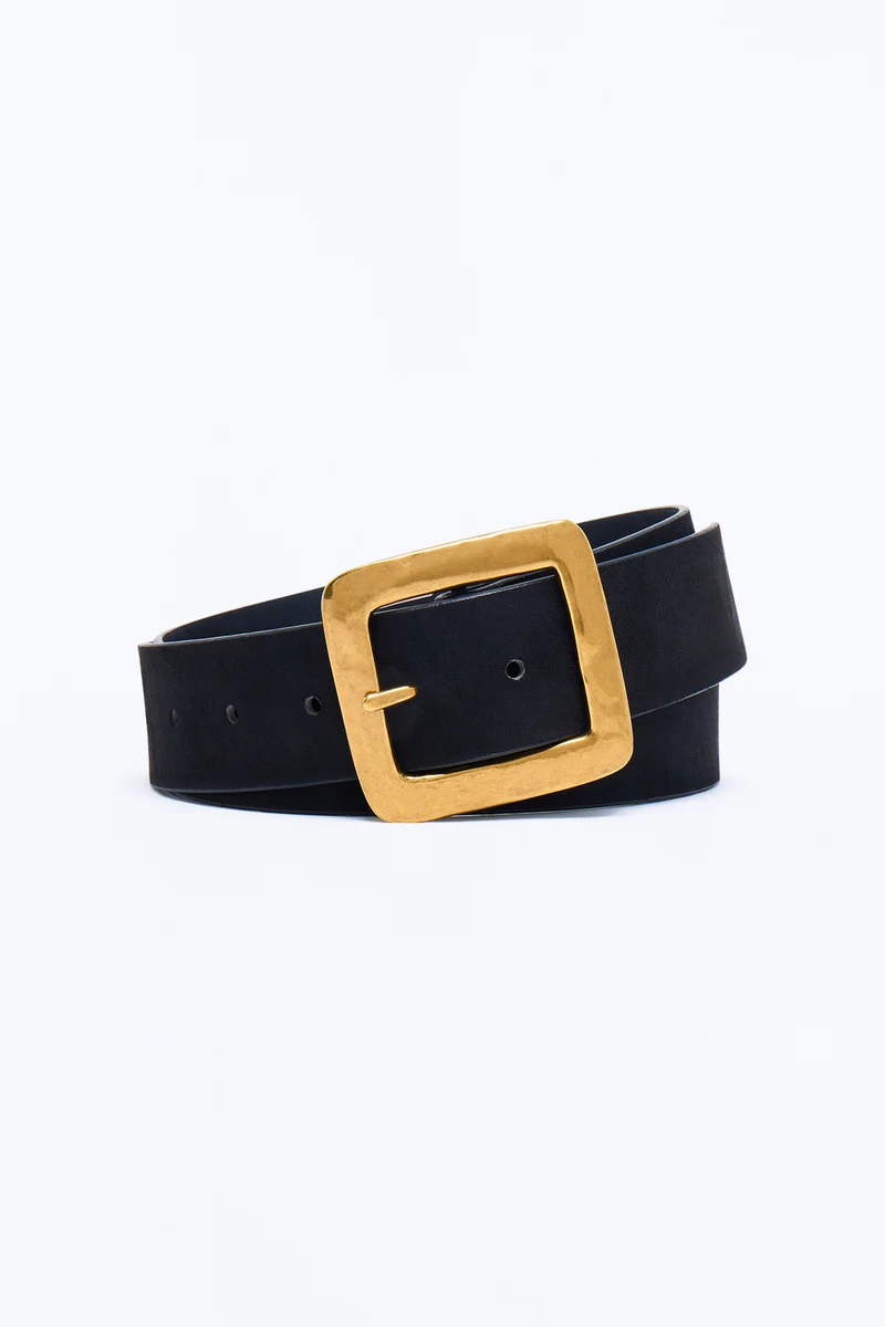 Vintage Dreams Faux Suede Belt - Black