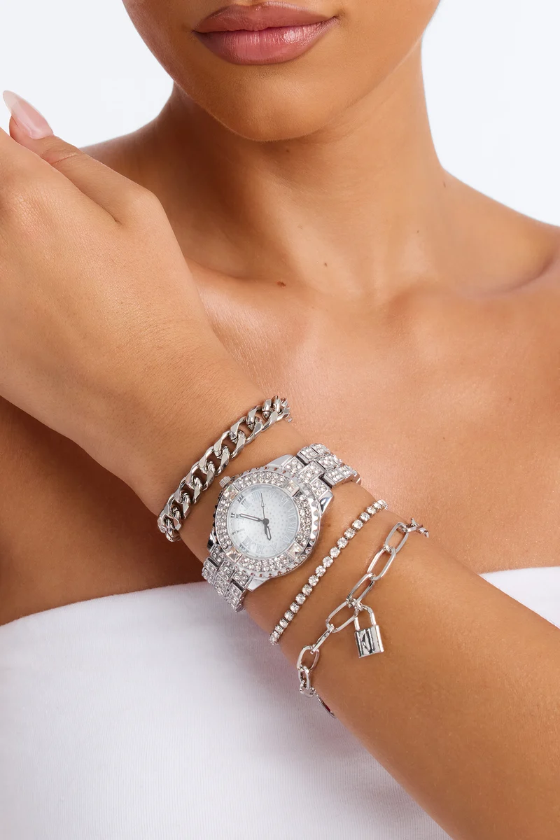 Lola 3 Piece Watch Set - Silver